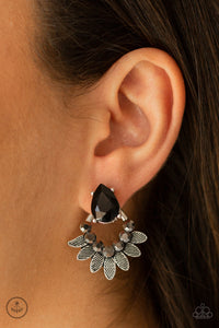 Paparazzi Crystal Canopy Black Earrings