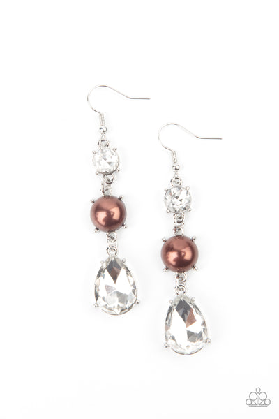 Paparazzi Unpredictable Shimmer - Brown Earrings