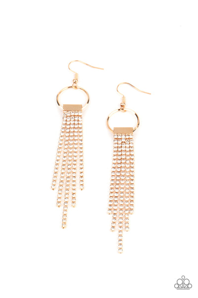 Paparazzi Tapered Twinkle - Gold Earrings