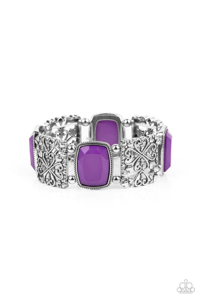 Paparazzi Colorful Coronation - Amethyst Purple Bracelet