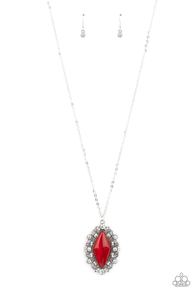 Paparazzi Exquisitely Enchanted - Red Necklace