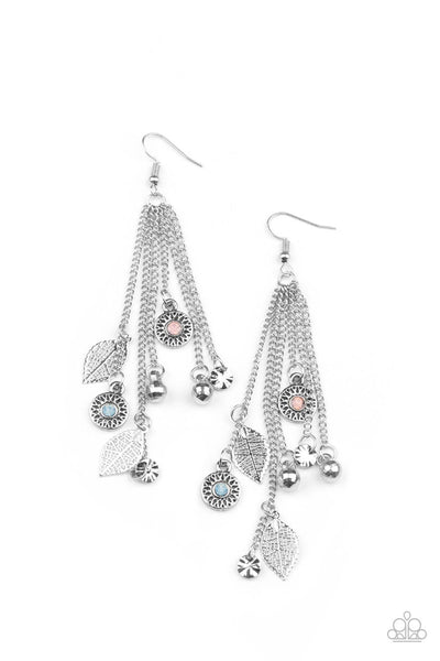 Paparazzi A Natural Charmer - Multi Pink and Cerulean Blue Earrings