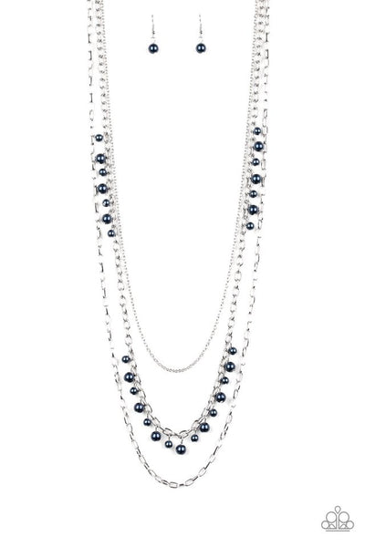 Paparazzi Pearl Pageant Blue Necklace