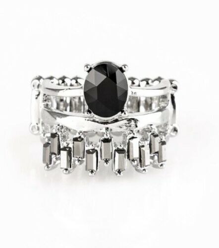 Paparazzi Crowned Victor Black Ring