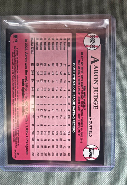 2024 Topps Pre-owned Aaron Judge Baseball Card