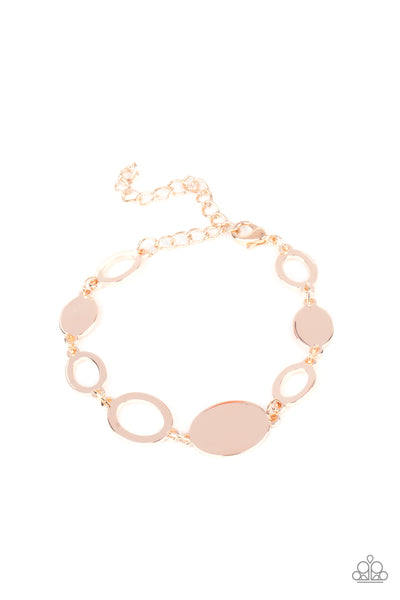 Paparazzi OVAL and Out Rose Gold Bracelet