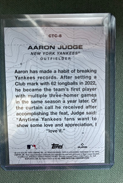 2020 Topps Pre-owned Aaron Judge Baseball Card