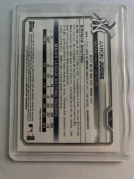 2021 Topps Pre-owned Aaron Judge Baseball Card