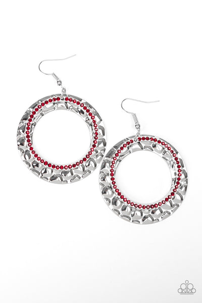 Paparazzi Cinematic Shimmer - Red Earrings