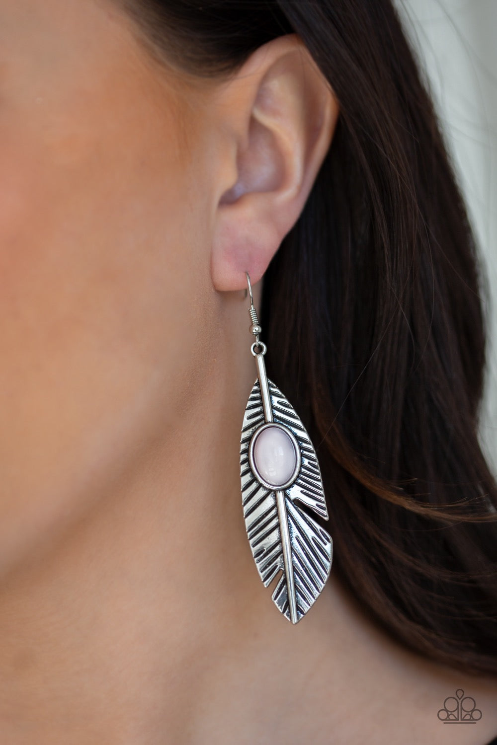 Paparazzi Quill Thrill - Silver Earrings