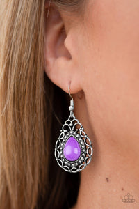 Paparazzi Flirty Finesse - Purple Earrings