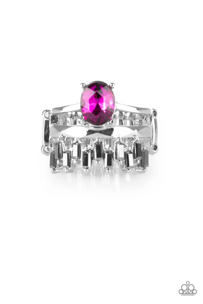 Paparazzi Crowned Victor - Pink Ring