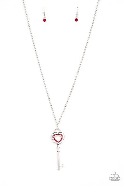 Paparazzi Unlock Your Heart - Red Necklace