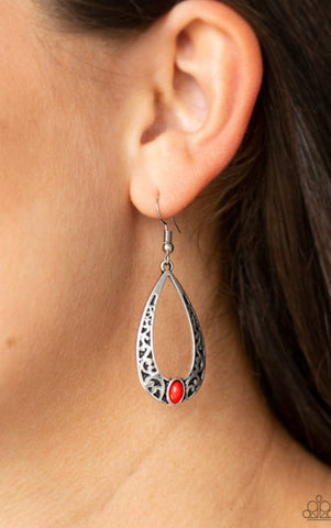 Paparazzi Colorfully Charismatic - Red Earrings