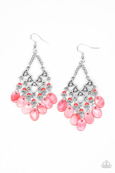 Paparazzi Shore Bait - Red Earrings