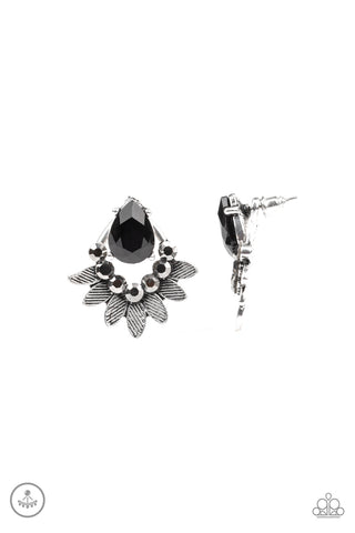 Paparazzi Crystal Canopy Black Earrings