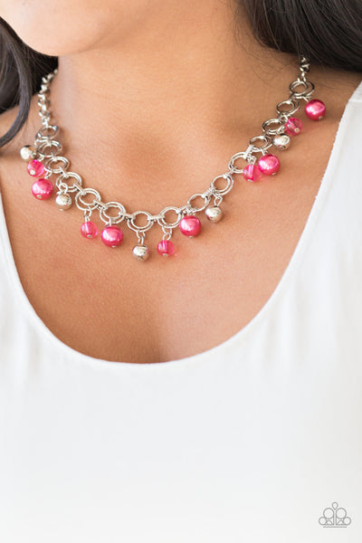 Paparazzi Fiercely Fancy Pink Necklace and Matching Bracelet $10 Set