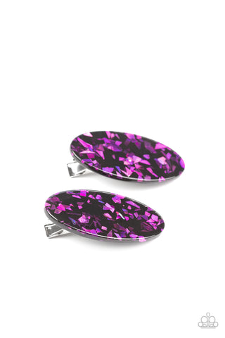 Paparazzi Get OVAL Yourself! - Purple Hair Clips