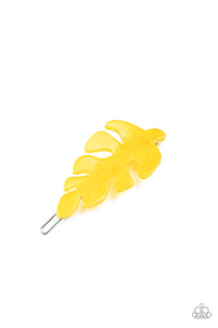Paparazzi LEAF Your Mark - Yellow Hair Clip