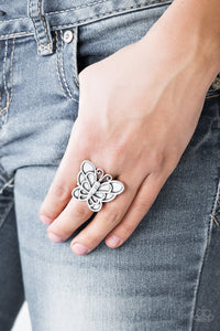 Paparazzi Sky HIgh Butterfly Silver Ring