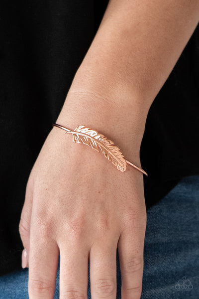 Paparazzi How Do You Like This FEATHER? - Copper Cuff Bracelet