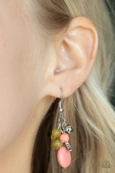 Paparazzi Whimsically Musical - Multi Coral Earrings