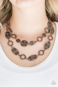 Paparazzi Trippin On Texture - Copper Necklace