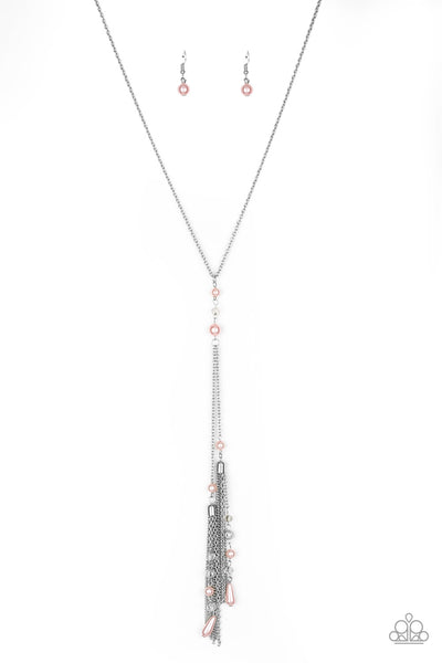 Paparazzi Timeless Tassels - Pink Necklace