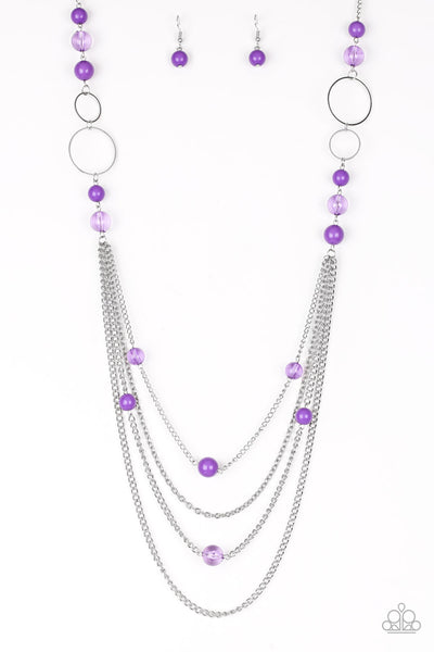 Paparazzi Bubbly Bright - Purple Necklace
