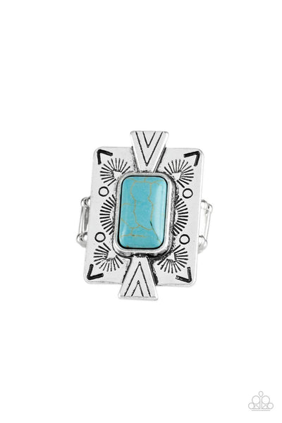 Paparazzi Stone Cold Couture - Turquoise Ring