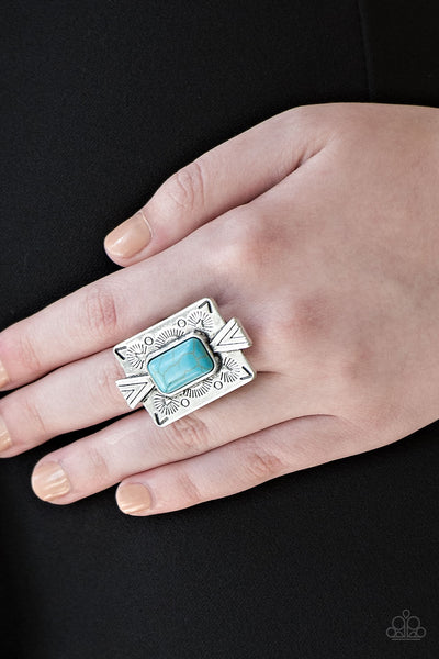 Paparazzi Stone Cold Couture - Turquoise Ring