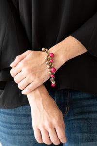 Paparazzi Grit and Glamour Pink Bracelet