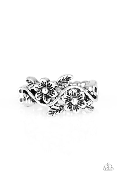 Paparazzi Stop and Smell The Flowers - Silver Ring