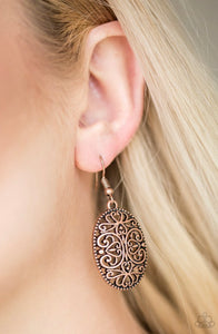 Paparazzi Wistfully Whimsical - Copper Earrings