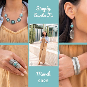 Paparazzi Simply Santa Fe March 2022 Fashion Fix Turquoise $20 Set