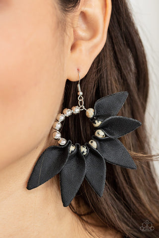 Flower Child Fever Black Earrings