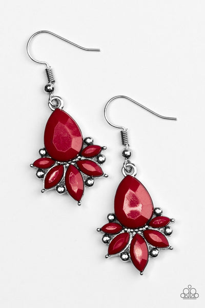 Paparazzi GLAM Up! - Red Earrings