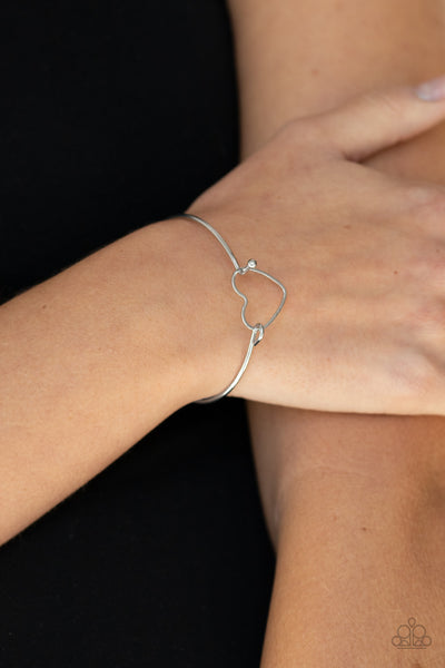 Paparazzi Make Yourself HEART Silver Bracelet