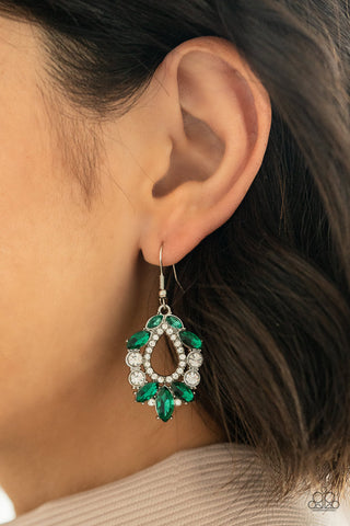 Paparazzi New Age Noble Green Earrings