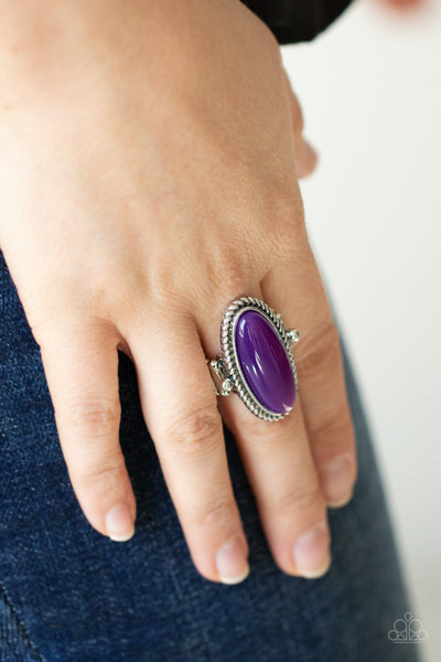 Paparazzi Oval Oasis Purple Ring