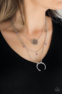 Paparazzi Lunar Lotus - Purple Necklace
