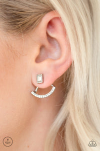 Paparazzi Delicate Arches - White Earrings