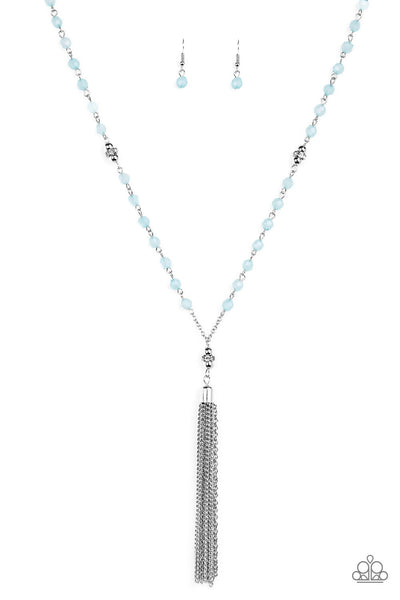 Paparazzi Tassel Takeover Blue Necklace