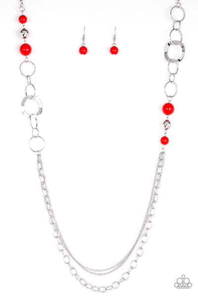 Paparazzi Modern Motley Red Necklace