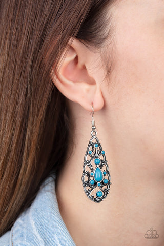 Paparazzi Fantastically Fanciful - Mosaic Blue Earrings