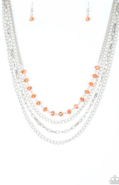 Paparazzi Extravagant Elegance - Orange Necklace