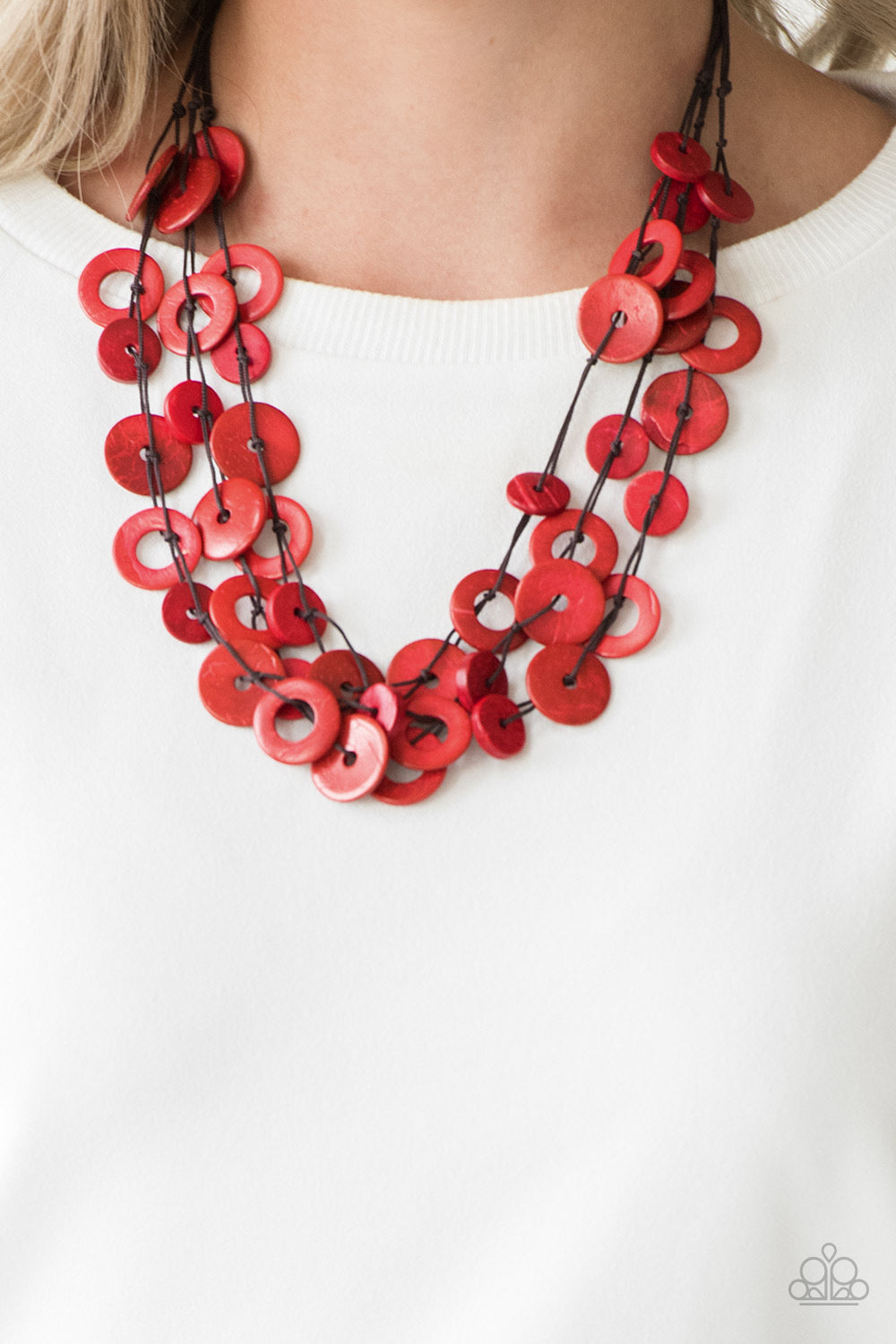 Paparazzi Wonderfully Walla Walla - Red Necklace