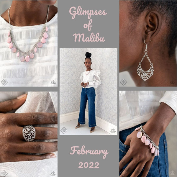 Paparazzi Glimpses of Malibu February 2022 Fashion Fix Pink $20 Set