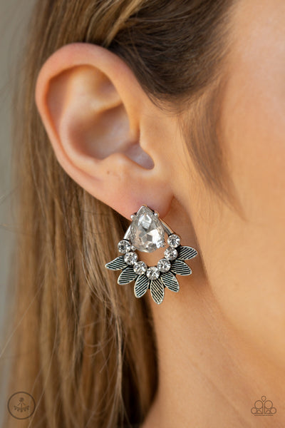 Paparazzi Crystal Canopy White Earrings