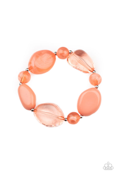 Paparazzi Orange $10 Set - Staycation Stunner Necklace and I Need a STAYCATION Bracelet
